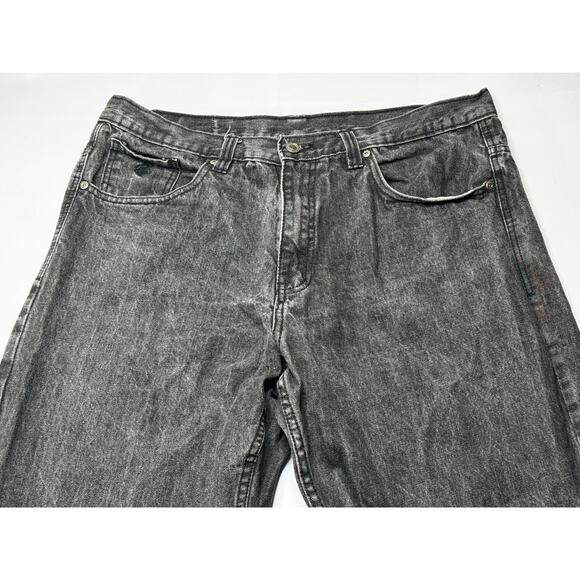 Rocawear Men's Relaxed Fit Straight Leg Faded Black Denim Jeans - Size 38x31 - Picture 3 of 8